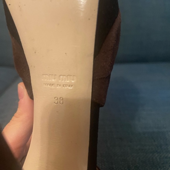 Miu Miu Dark Brown Strappy Heels - Picture 8 of 11